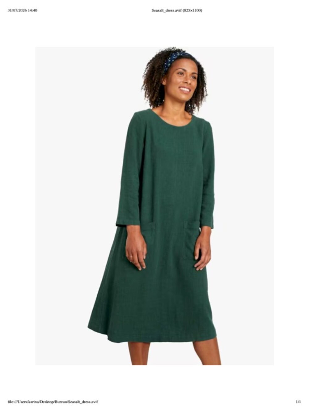 Seasalt Cornwall linen and viscose blend A line dress size 10 US